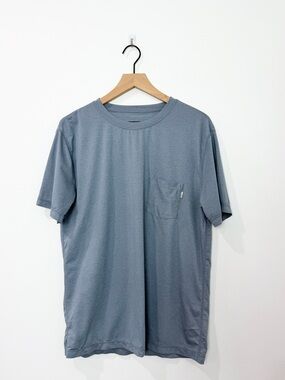 Vuori Men's Tradewind Performance Tee 2.0 Heather Blue Size Large